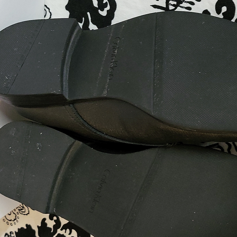 Calvin Klein Men's Black Leather Dress Shoes Size 8.5 (Like New) - Picture 6 of 10